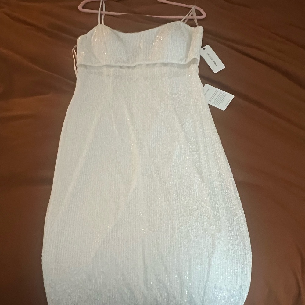 Jenny Yoo White Midi Dress - Picture 6 of 6